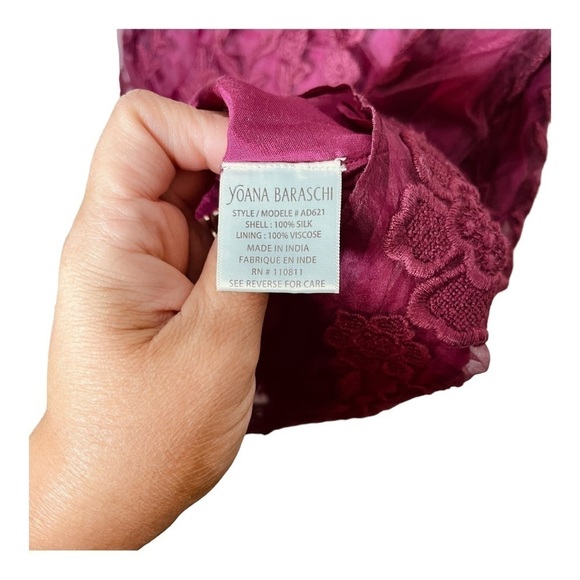 Yoana Baraschi cranberry silk dress - Picture 3 of 8